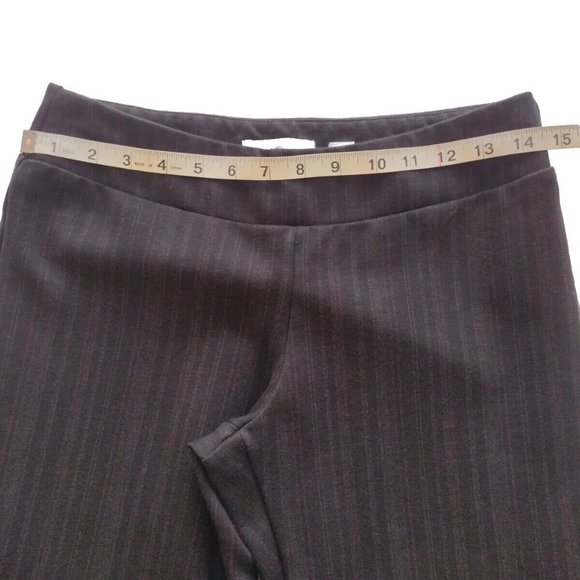 Lena Gabrielle Pants Womens 6 Cropped Stretch Striped Straight Fall Office Workw - Picture 4 of 10